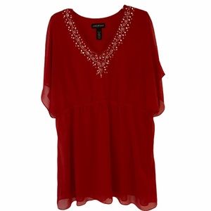 Lane Bryant Fully Lined Flounce Sleeve Tunic